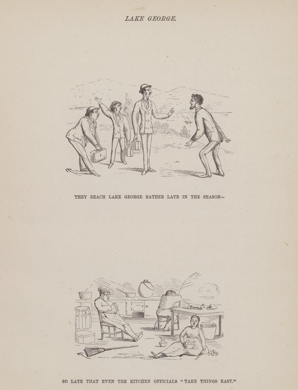 Oldal a Brown, Jones és Robinson urak amerikai körútjából (metszet) alkotó: Richard Doyle