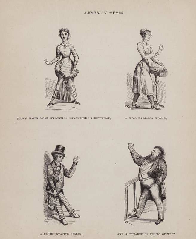 Oldal a Brown, Jones és Robinson urak amerikai körútjából (metszet) alkotó: Richard Doyle