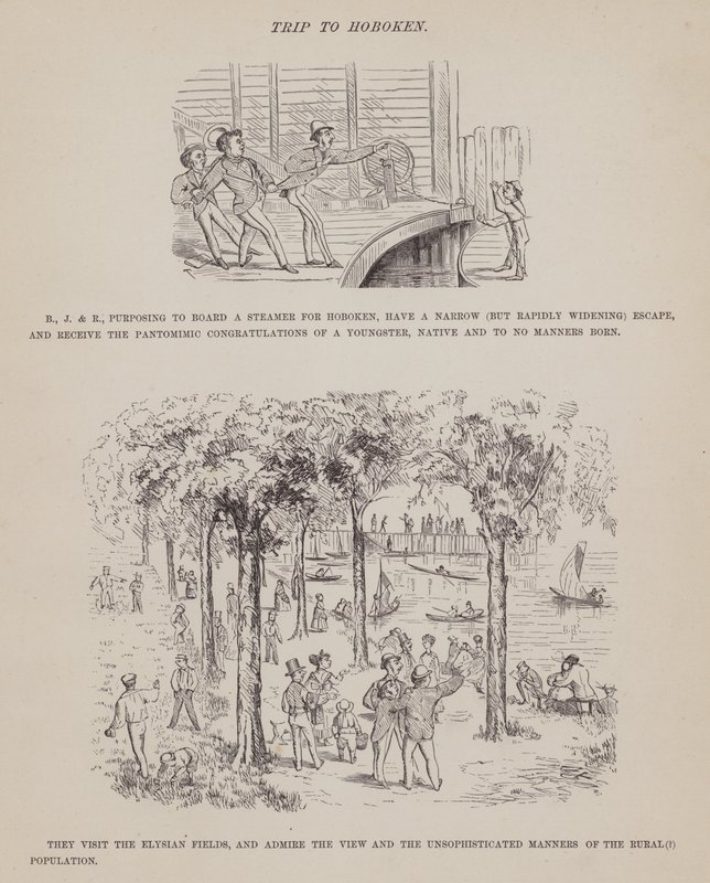 Oldal a Brown, Jones és Robinson urak amerikai körútjából (metszet) alkotó: Richard Doyle