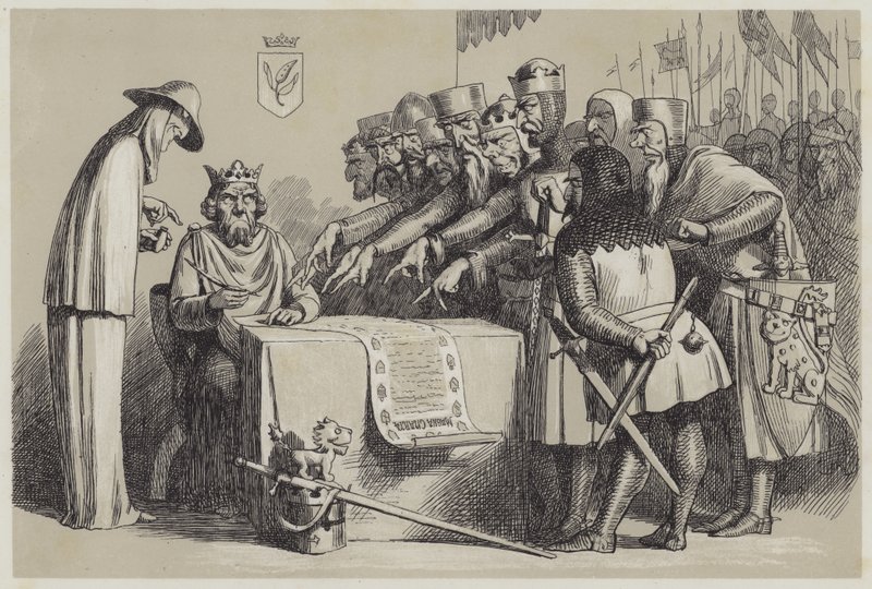Magna Charta aláírása (akvatinta) alkotó: Richard Doyle