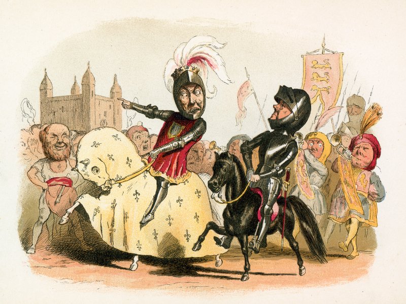 A fekete herceg és a francia király belépve Londonba alkotó: Richard Doyle