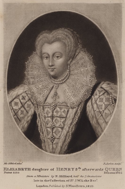I. Erzsébet királynő (mezzotinto) alkotó: Richard Earlom