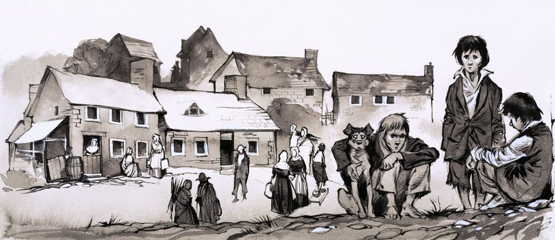 A szegénység által kísértett ember: Richard Cobden (gouache, papír) alkotó: Richard Hook