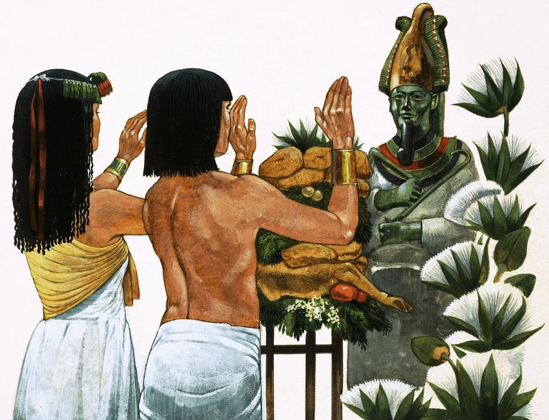 Ételáldozatok Osiris istennek alkotó: Richard Hook