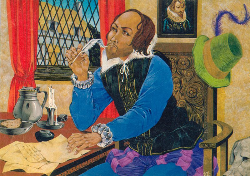 William Shakespeare írása alkotó: Richard Hook