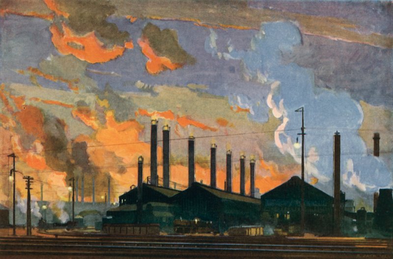 British Industries, acél (színes litho) alkotó: Richard Jack