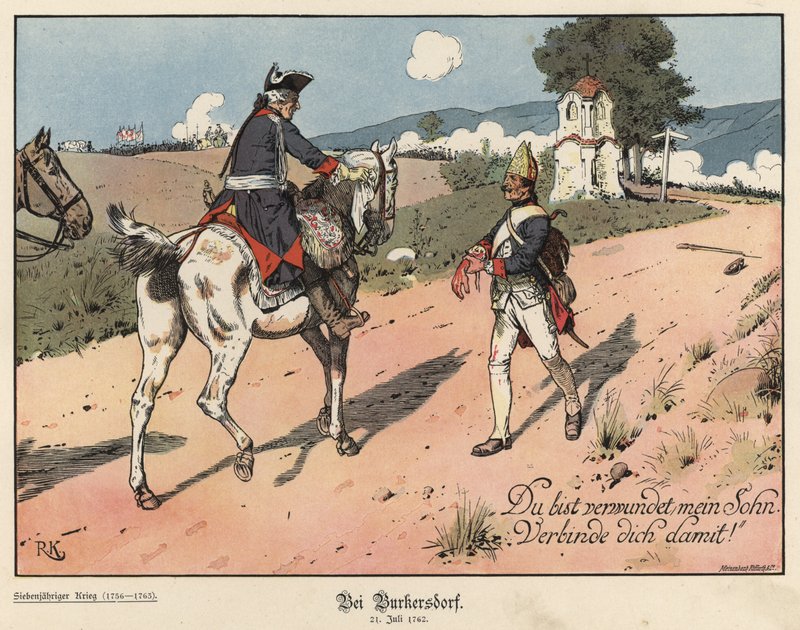 Porosz Nagy Frigyes Burkersdorfban alkotó: Richard Knoetel