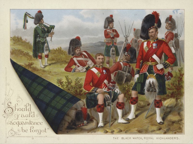 The Black Watch, Royal Highlanders (chromolitho) alkotó: Richard Simkin