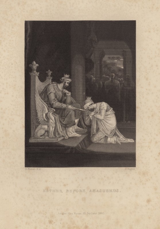 Eszter Ahasvérus előtt alkotó: Richard Westall