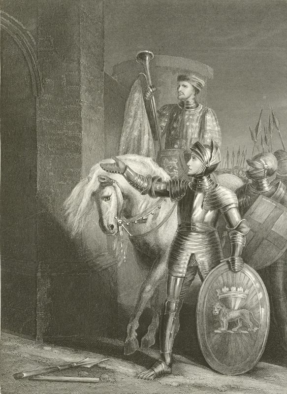 V. Henrik király Harfleur előtt alkotó: Richard Westall