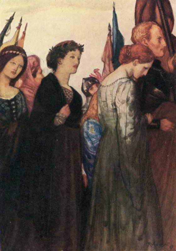 És a szépség szép régi rímekbe szedve, halott hölgyek és szép lovagok dicséretére... alkotó: Robert Anning Bell