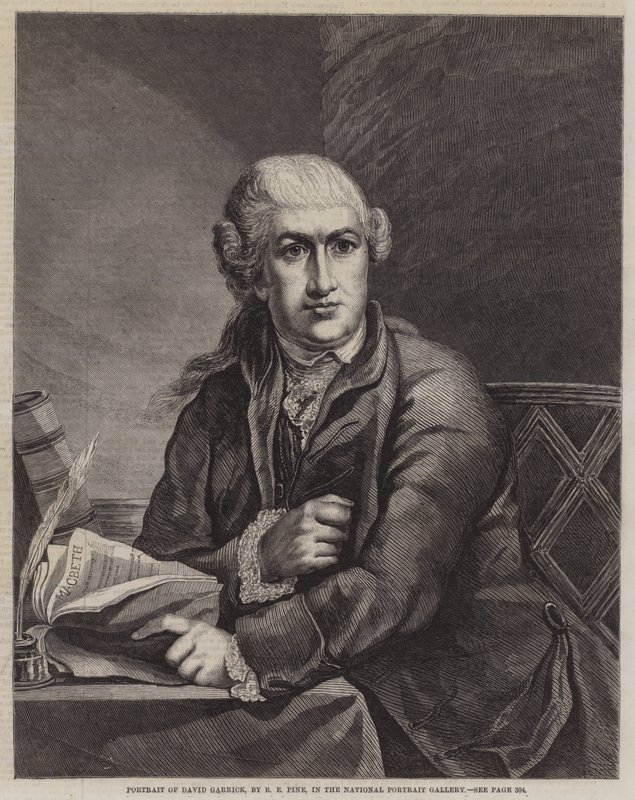 David Garrick portréja alkotó: Robert Edge Pine