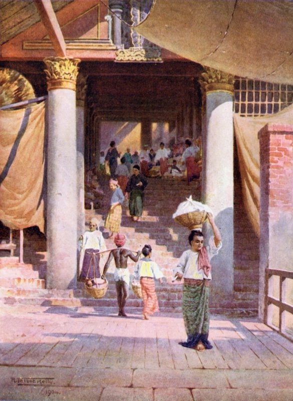 A Pagoda lépcsője, Rangoon alkotó: Robert George Talbot Kelly