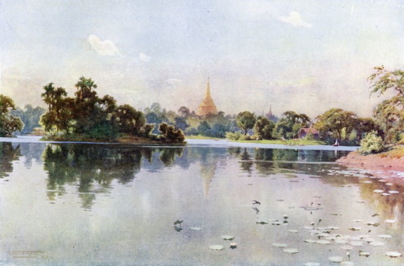 A Shwe Dagon a Dalhousie Parkból alkotó: Robert George Talbot Kelly