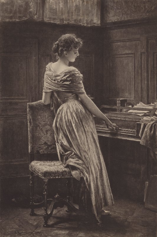A régi spinet (fotómélység) alkotó: Robert Poetzelberger