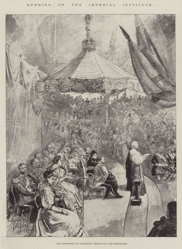 A Császári Intézet megnyitása, Canterbury érseke áldást mond alkotó: Robert Ponsonby Staples