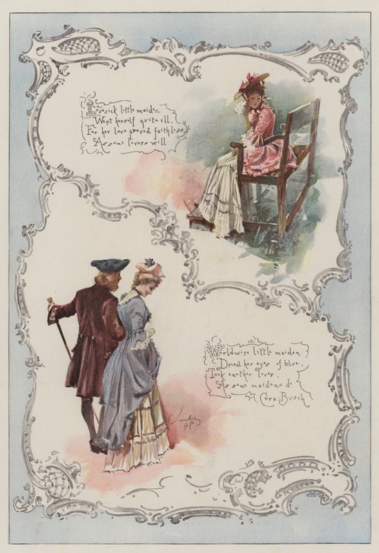 Szerelmes kislány (chromolitho) alkotó: Robert Sauber