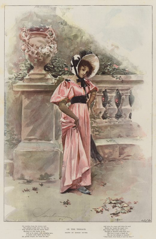 A teraszon (chromolitho) alkotó: Robert Sauber
