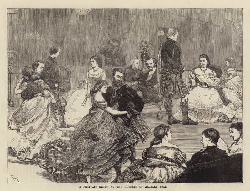 Portrécsoport az Argyll hercegné bálján alkotó: Robert Walker Macbeth
