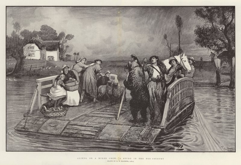 Idegenek, avagy egy vegyes legénység, tanulmány a Fen Country-ban alkotó: Robert Walker Macbeth