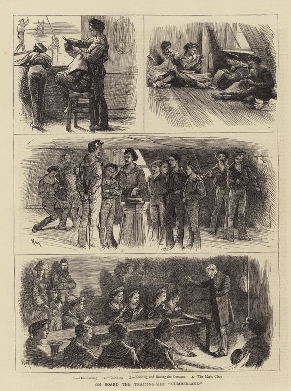 A Cumberland oktatóhajó fedélzetén alkotó: Robert Walker Macbeth