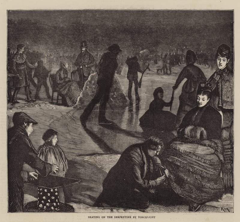 Korcsolyázás a szerpentinen fáklyafénynél alkotó: Robert Walker Macbeth