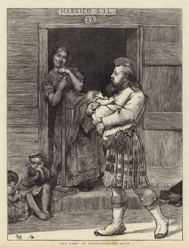 A tábor Aldershotban, szolgálatban alkotó: Robert Walker Macbeth