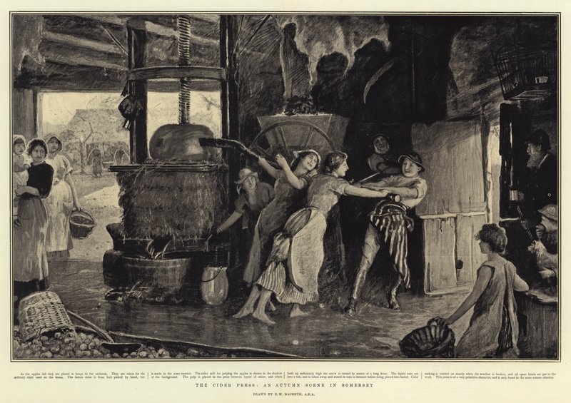 Az almabor prés, egy őszi jelenet Somersetben alkotó: Robert Walker Macbeth