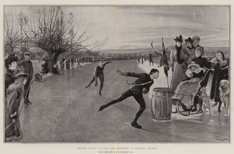 Téli sportok a Völgyvidéken, korcsolyameccsek alkotó: Robert Walker Macbeth