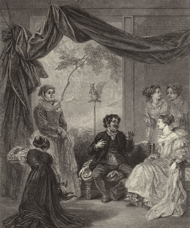 Sancho Panza kalandjairól mesél a hercegnőnek alkotó: Robert after Smirke