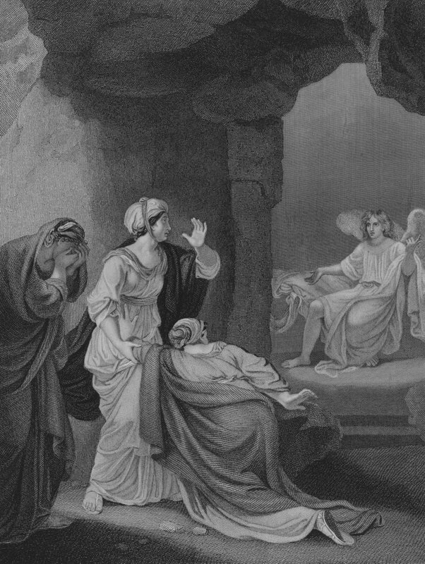 A Máriák a sírnál, Szent Márk 16, 1-9 alkotó: Robert after Smirke