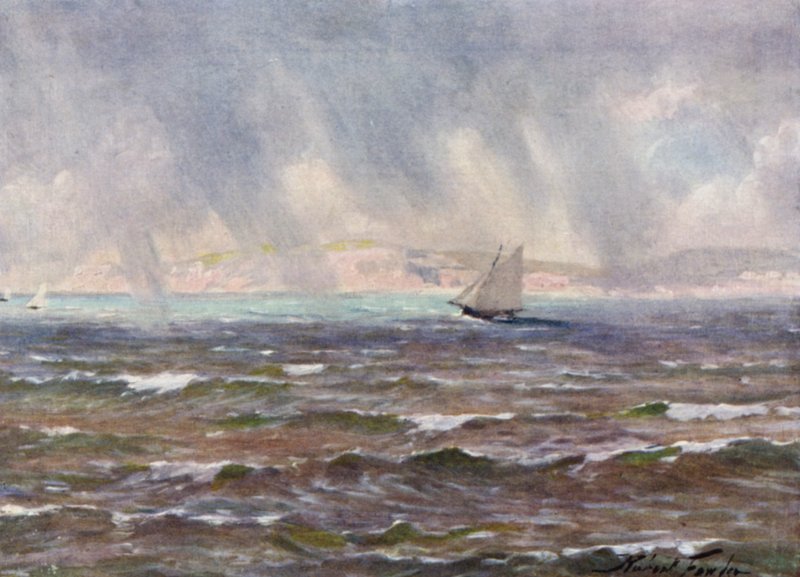Hirtelen vihar, Cardigan Bay (színes litho) alkotó: Robert (after) Fowler
