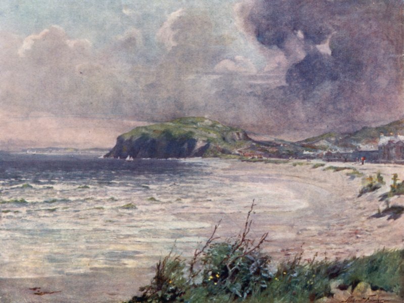 Szellős reggel, Llandudno Bay (színes litográfia) alkotó: Robert (after) Fowler