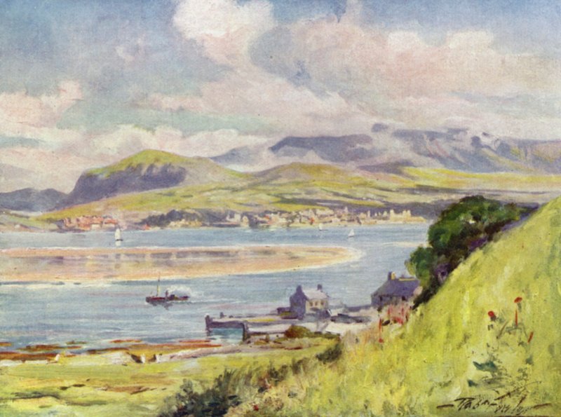 Carnarvon, Angleseyből (színes litó) alkotó: Robert (after) Fowler