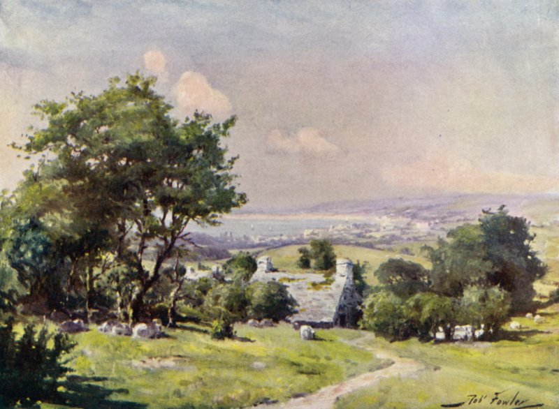 Távoli kilátás a Carnarvon-öbölre (színes litó) alkotó: Robert (after) Fowler