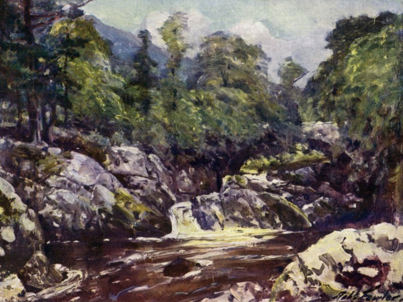 A Lledr-völgyben (színes litó) alkotó: Robert (after) Fowler