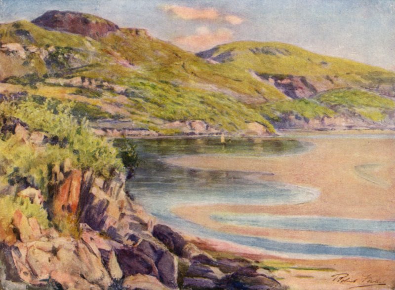 Bejövő árapály, Barmouth közelében (színes litó) alkotó: Robert (after) Fowler