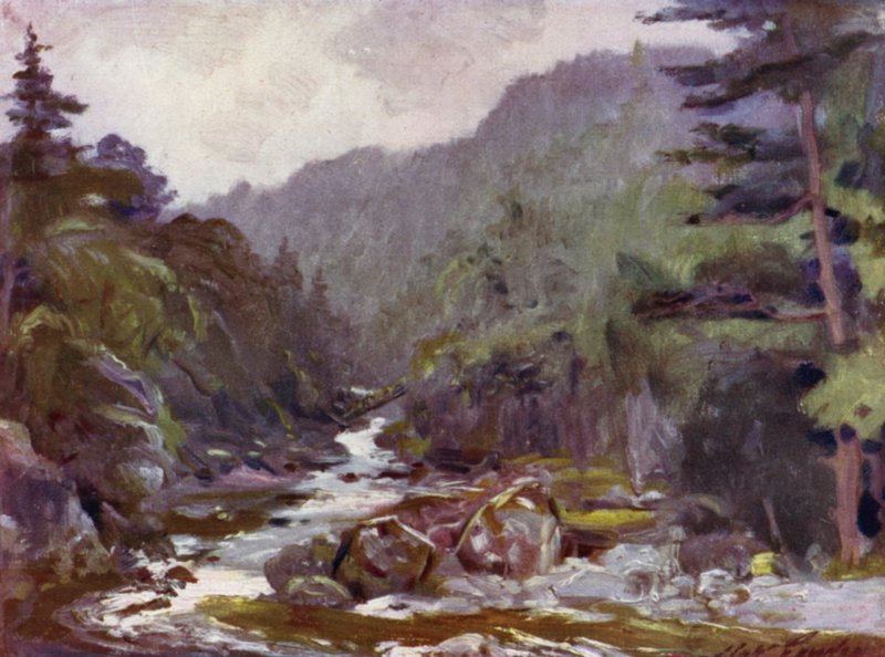 Bányászhíd a Llugwy folyón (színes litó) alkotó: Robert (after) Fowler