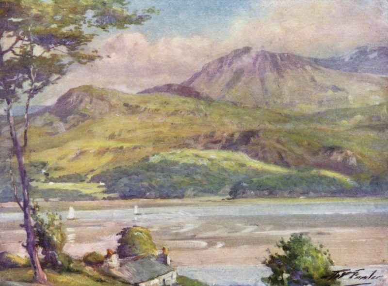 A part Harlech közelében, délután (színes litó) alkotó: Robert (after) Fowler