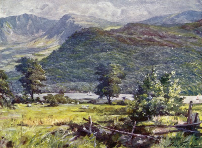 Kilátás a Cader Idrisre (színes litó) alkotó: Robert (after) Fowler