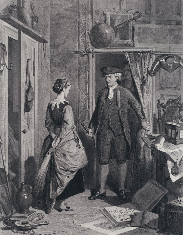 Az antikvárium és a szerelem belép a szentélybe (metszet) alkotó: Robert (after) Herdman