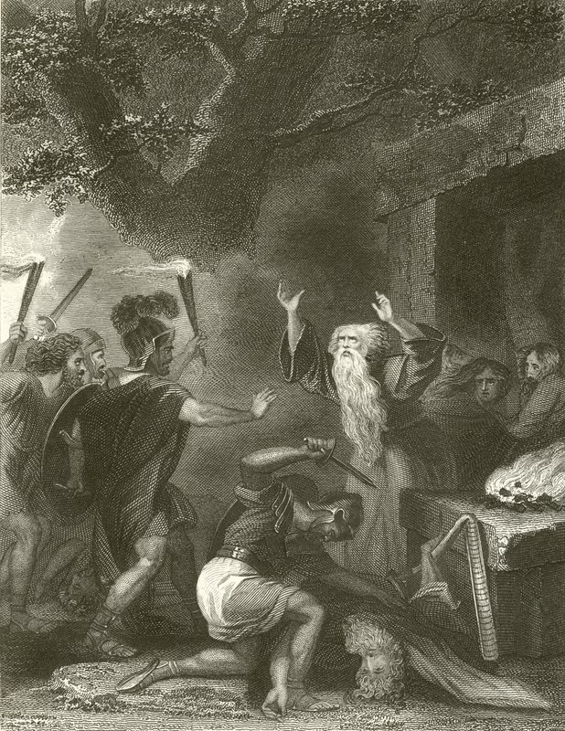 A druidák lemészárlása (metszet) alkotó: Robert (after) Smirke