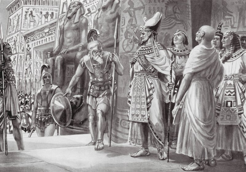 Agesilaus Egyiptomban (litográfia) alkotó: Robert Ambrose Dudley