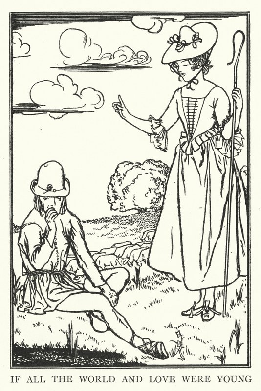 Ha az egész világ és a szerelem fiatal lenne (litho) alkotó: Robert Anning Bell