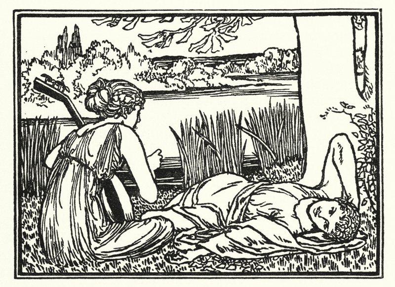 Illusztráció John Keats verseihez: Endymion (litho) alkotó: Robert Anning Bell