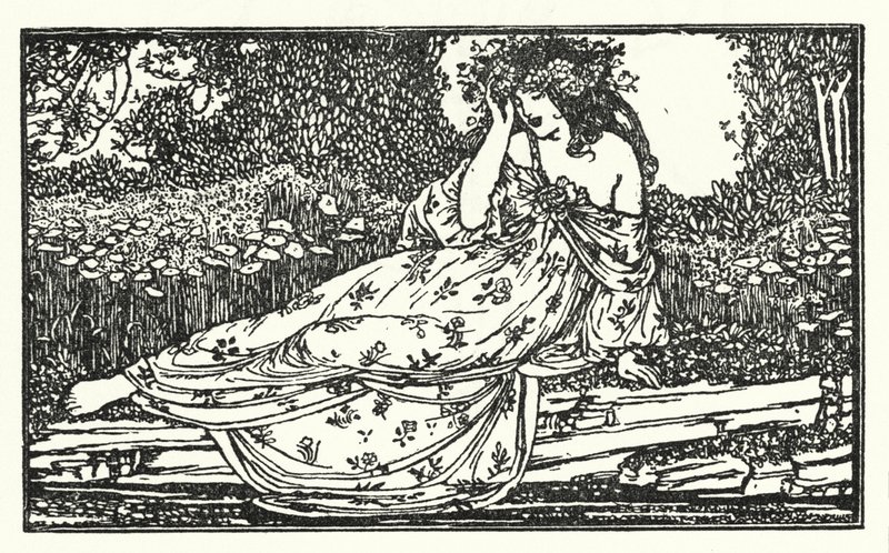Illusztráció John Keats verseihez: Fragment of an Oda to Maia (litho) alkotó: Robert Anning Bell