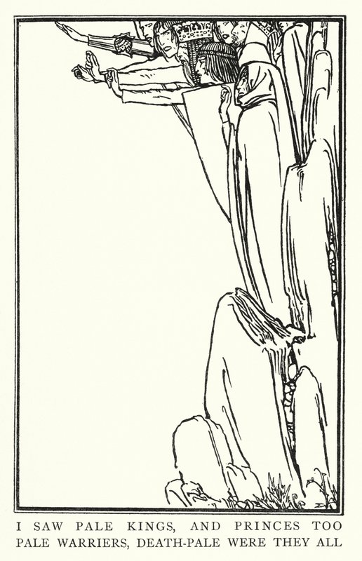 Illusztráció John Keats verseihez: La Belle Dame Sans Merci (litho) alkotó: Robert Anning Bell