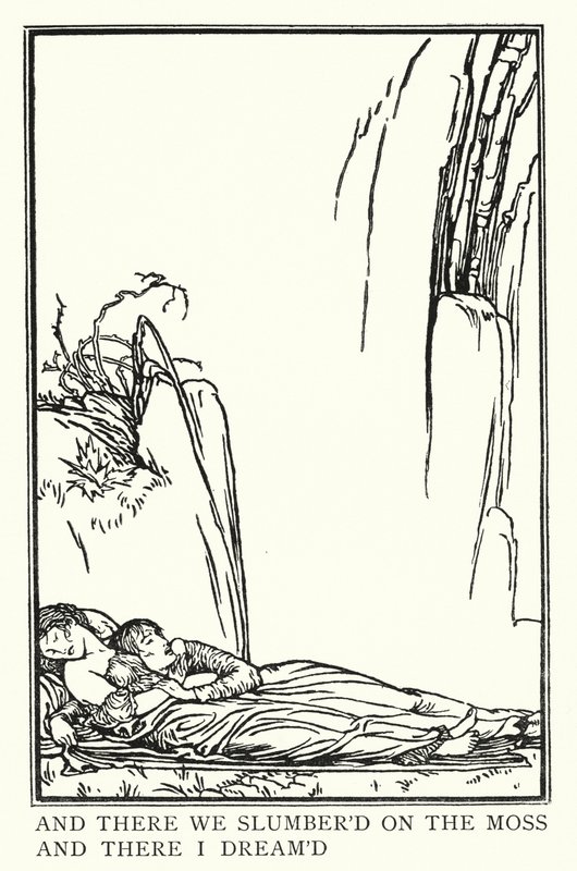 Illusztráció John Keats verseihez: La Belle Dame Sans Merci (litho) alkotó: Robert Anning Bell