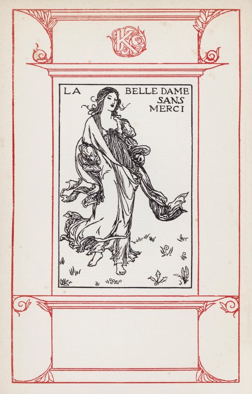 Illusztráció John Keats verseihez: La Belle Dame Sans Merci (litho) alkotó: Robert Anning Bell