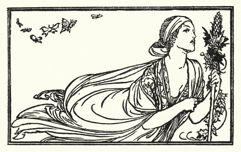 Illusztráció John Keats verseihez: Alvás és költészet (litho) alkotó: Robert Anning Bell